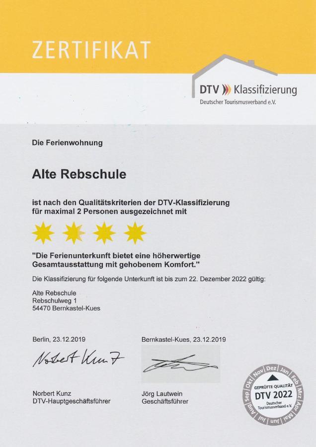Ferienwohnung Bernkastel-Kues - Alte Rebschule Buitenkant foto